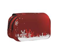 Christmasdouble Layer Pencil Case With Flip Top Big Pencil Bag High Storage Pen Case Pouch Stationery Organizer Makeup Bag For Boys Girls Teen College Students School Adults & Office Supplies