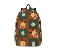 Christmasï¼ŒElk Stylish Canvas Backpack For Men Women Teens â€“ Lightweight Durable 12oz Polyester Canvas Daypack With Adjustable Straps, Large Capacity For School, Travel, Work, Outdoor Activities