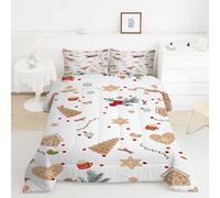 ChristmasTree Queen Duvet Star Queen Quilt 7.5 Tog Lightweight Soft Comforter Set, All Seasons Reversible Coverless Microfiber Duvet with 2 Pillowcases Machine WashableY1276