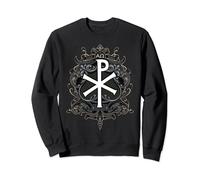 Christogram Jesus Christ Symbol Chi Ro Alpha Omega Catholic Sweatshirt