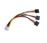 Christol 1pc 4 Pin IDE Molex To 3 SATA Power Splitter Extension Cable Connectors Computer Connection And Pluging HDD Cord