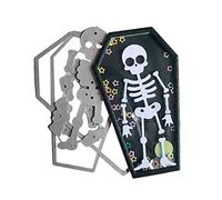 Christol Halloween Skull Coffin Metal Cutting Dies DIY Stamps Crafts Template Mold Stencils for Embossing Scrapbooking Photo