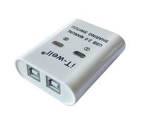 Christol IT-Well USB Printer Sharing Device, 2 in 1 Out Printer Sharing Device 2-Port Manual KVM Switching Splitter Hub Converter