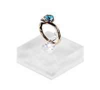 Christol Jewelry Display Rack Fashion Clear Acrylic Jewelry Holder Crystal Square for Triangle Ring Storage Holder Finger Ring Clips Display Support S