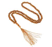 Christol Roset Handcrafted Holding Rosary 8mm 99 Beads Prayer Beads with Bead Stops Muslim Wood Beads Religious Jewelry for Unisex