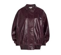 Christopher Esber Devon Leather Bomber Jacket - Maroon - 10 (UK10 / S)