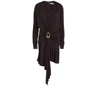 Christopher Esber Draped Asymmetric Jersey Midi Dress - Dark Brown - 34 (UK6 / XS)