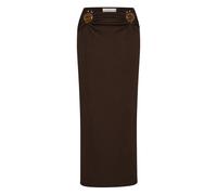Christopher Esber stone ruched maxi skirt - Brown XXS