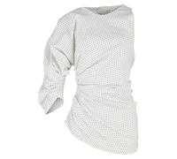 Christopher Esber Women's Preloved One Sleeve Polja Dot Gathered Blouse in White Cotton | Size: 10