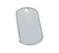 Christopher James of London 925 Sterling Silver Large Dog Tag Pendant 40mm x 25mm With Optional 2mm Bead Ball Chain In Presentation Gift Box