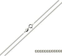Christopher James of London CJoL - Solid 9ct White Gold 16" (41cm) 1mm Wide Curb Chain In Simple Gift Bag - 1g