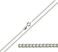 Christopher James of London CJoL - Solid 9ct White Gold 22" (56cm) 1.1mm Wide Diamond Cut Curb Chain In Gift Box - 1.7g