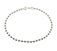Christopher James of London CJoL - Sterling Silver Ladies 10" (25.4cm) 3mm Wide Bead/Ball Anklet In Simple Gift Bag - 5.8g