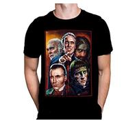 Christopher Lee Mens Black T Shirt Gothic Horror Halloween Fashion Rick Melton Movie Poster Tshirt