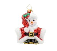 Christopher Radko Hand-Crafted European Glass Christmas Tree Decorative Ornament, Santa's Snowy Stand-in