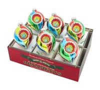 Christopher Radko Shiny Brite Holiday Splendor 6 Count 3.25" Decorated Reflector Tulips