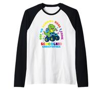Christopher Schoolchild Personalized Back to School Dino Raglan Baseball Tee