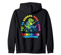 Christopher Schoolchild personalized Back to School Dino Zip Hoodie