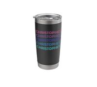 Christopher Signature Vintage Distressed Name Pride Stainless Steel Insulated Tumbler