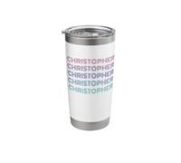 Christopher Signature Vintage Distressed Name Pride Stainless Steel Insulated Tumbler