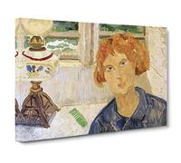 Christopher Wood Cornish Window Canvas Print | Gallery Wrapped 30mm Frame Wall Art | 30x20 inches | Ready to Hang | Modern Landscape Picture | Living Room Bedroom Lounge Office