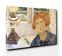 Christopher Wood Cornish Window Canvas Print | Gallery Wrapped 30mm Frame Wall Art | 30x20 inches | Ready to Hang | Modern Landscape Picture | Living Room Bedroom Lounge Office