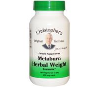 Christopher's Original Formulas, Metaburn Herbal Weight Formula, 450 mg, 100 Veggie Caps