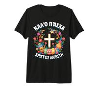 Christos Anesti Alethos O Kyrios Orthodox Easter Pascha Premium T-Shirt