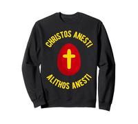 Christos Anesti Alithos Anesti Tsougrisma Greek Easter Sweatshirt