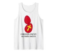 Christos Anesti Tsougrisma Orthodox Easter Holiday Greek Tank Top