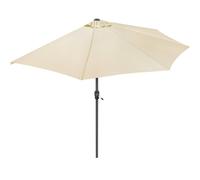 Christow 2.7m Half Parasol Garden Balcony Umbrella Steel Crank Handle UV Canopy in Beige Christow Beige