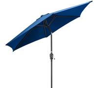 Christow 2.7m Tilting Garden Parasol Outdoor Umbrella Patio Sunshade With Crank in Navy Christow Navy