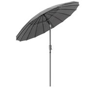 Christow 2m Shanghai Parasol Garden Umbrella Tilting Sunshade UV Resistant in Grey Christow Grey