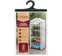 Christow 4 Tier Mini Greenhouse Replacement Cover Grow House Protector - Mesh COVER ONLY in Clear Christow Clear