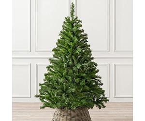 Christow Artificial Christmas Tree 5ft, Aspen Spruce with Light & Dark Green PVC Tips for a Traditional Bushy Look, Pre-Fitted Branches, Slot-Together Poles, Green Stand for Easy Display, 150cm x 91cm