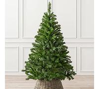 Christow Artificial Christmas Tree 5ft, Traditional Green Spruce, Bushy Branches, Lifelike Dual Tone PVC Needles, Indoor Xmas Decoration, Easy Assembly with Stand, Tip Count 339 (skirt not included)