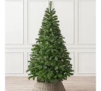 Christow Artificial Christmas Tree 6ft, Aspen Spruce with Light & Dark Green PVC Tips for a Traditional Bushy Look, Pre-Fitted Branches, Slot-Together Poles, Green Stand for Easy Display, 180cm x