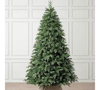 Christow Artificial Christmas Tree 8ft, Realistic Fraser Fir with Lifelike PE & PVC Tips, Natural Bushy Shape, Hinged Branches, Twist-Lock Poles, Green Metal Stand for Easy Display, 240cm x 152cm