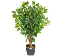 Christow Artificial Ficus Tree Realistic Faux House Plant Decoration In Pot 3Ft