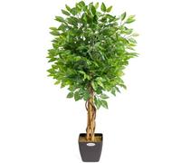 Christow Artificial Ficus Tree Realistic Faux House Plant Decoration In Pot 4Ft