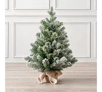 Christow Artificial Mini Christmas Tree with Snow, 2ft / 60cm
