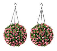 Christow Artificial Rose Topiary Balls