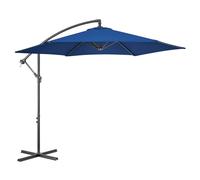 Christow Banana Parasol 3m Large Garden Umbrella Crank Handle Grey Navy Cream Taupe Christow Navy