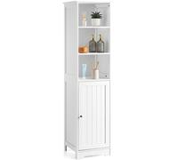 Christow Bathroom Shelf Cabinet White Freestanding Tallboy Storage Shelving Unit Christow White