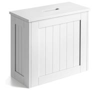 Christow Bathroom Tidy Box Toilet Roll Cleaning Product Small Storage Unit White Christow White