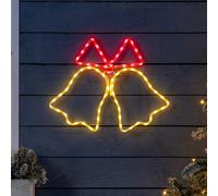 Christow Bell Rope Light Outdoor Christmas Decoration LED Xmas Silhouette Set of 3 | Size: 3 Pack Christow Multicolor 3 Pack