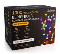 Christow Berry Bulb Christmas String Lights 1000 LED Timer 8 Modes | Size: XL Christow Multicolor XL