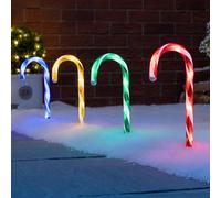Christow Candy Cane Led Lights Pathway Decorations