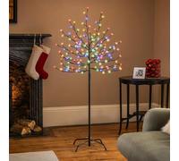 Christow Cherry Blossom Tree 150 LED Light Up Indoor Outdoor Christmas Decoration 150cm / 5ft (Multi Coloured)