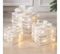 Christow Christmas 3 Led Light Up Christmas Presents